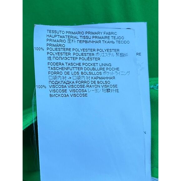 MM6 Maison Martin Margiela Green Satin Wide Leg Pants Trousers Women's Size 30 - Picture 4 of 10